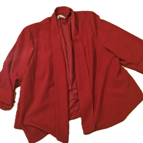 24W open front Red jacket/blaxer - Picture 1 of 2